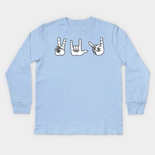 Peace, Love, Death Metal Kids Long Sleeve T-Shirt